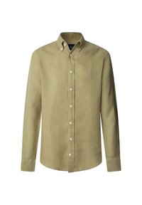 TAILORED FIT LINEN BROMPTON SHIRT - Majica - light khaki green