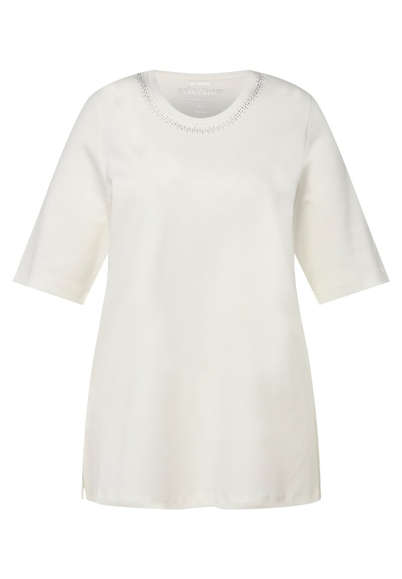 Ulla Popken Camiseta Básica En V Para Mujer, Rosa Magentapink Camisetas Manga Corta Mujer Talla Grande