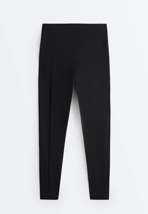 OYSHO, HIGH-RISE COMPRESSIVE ANKLE-LENGTH WITH POCKET - Leggings - black