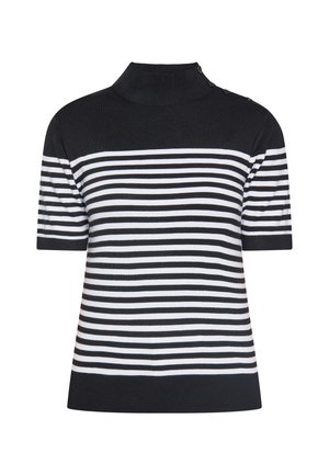 Basic T-shirt - schwarz weiss