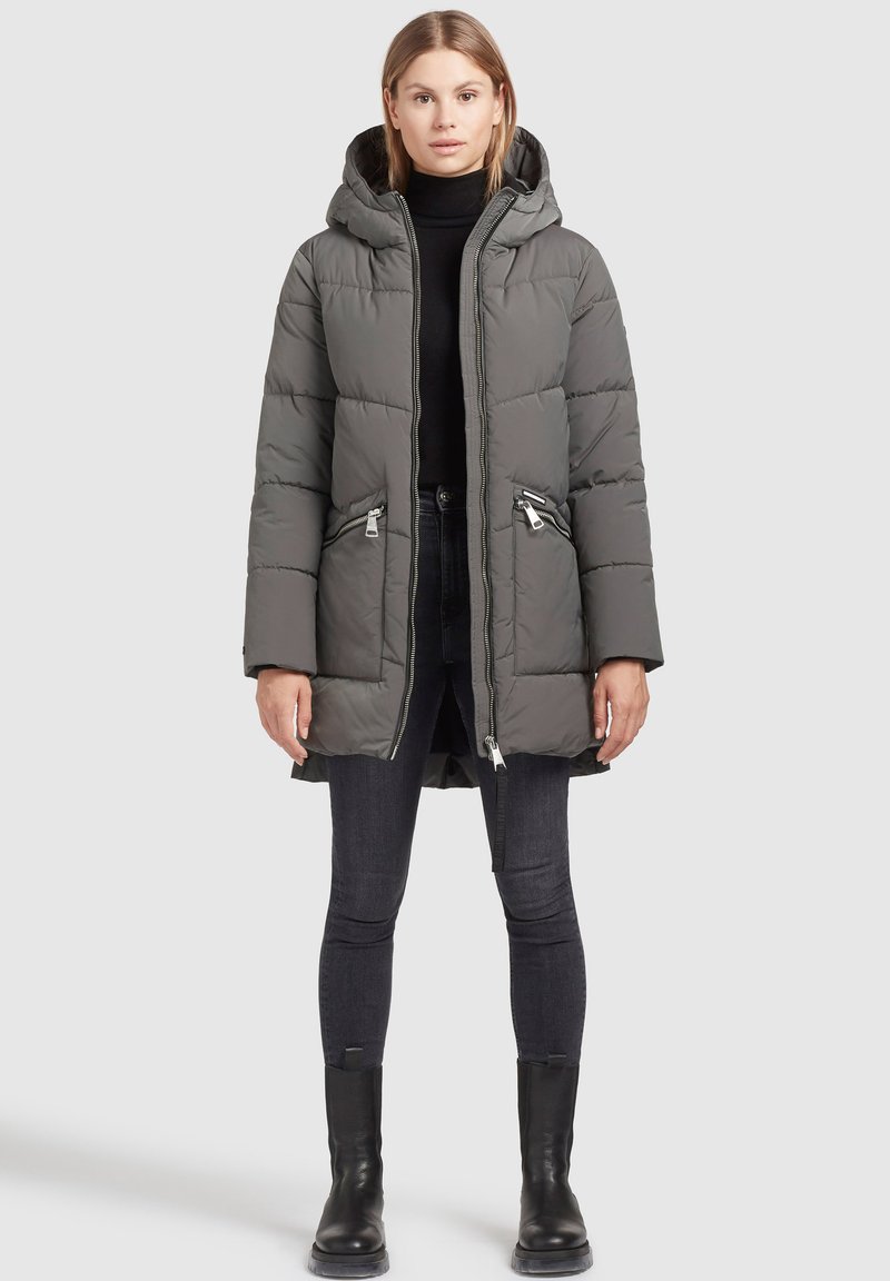 Damen Parkas | khujo BINE Wintermantel graugrün/grün - PF30607 Damen Parkas | khujo BINE Wintermantel graugrün/grün - PF30607