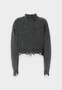 PIERCED SWEATER UNISEX - Svetrík - black