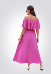 Cupshe SCHULTERFREIES TROPICAL  - Vestito lungo - hot pink