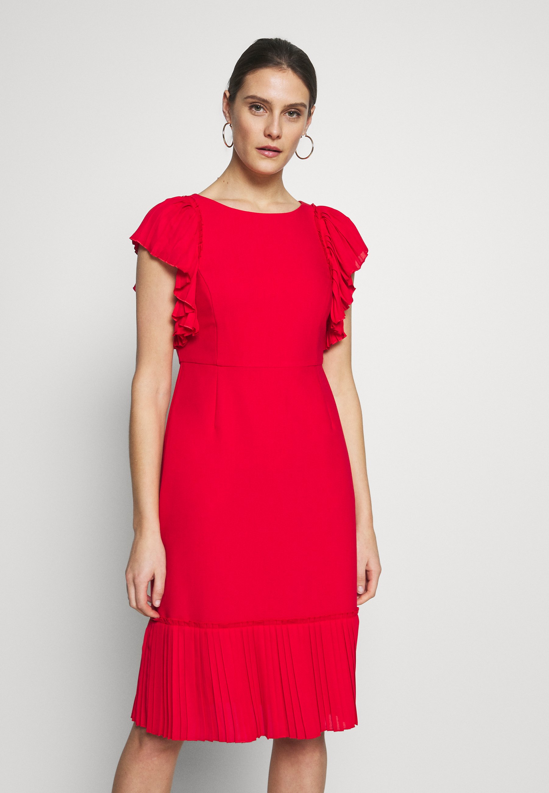 Apart Dress With Volants Cocktailkleid Festliches Kleid Red Rot Zalando Ch 