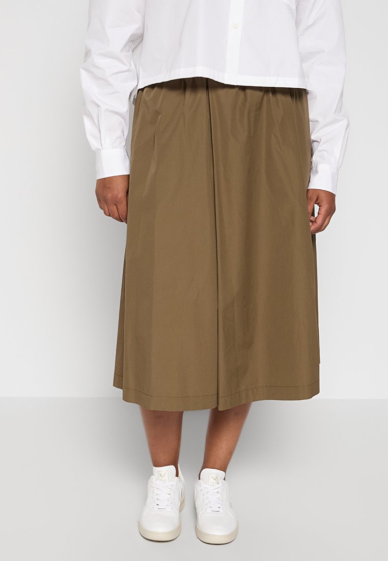 ASPESI A-lijn rok olijfgroen