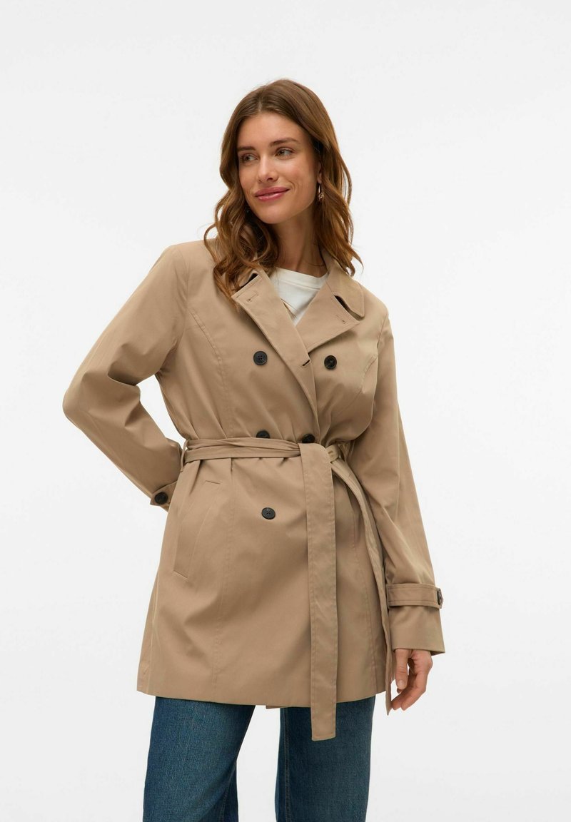 Vero Moda VMCHELSEA OLIVIA NOOS - Šineļveida mētelis - silver mink