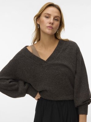 VMBOOM V NECK NOOS - Pulover - chocolate torte