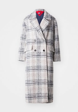 Tommy Jeans COAT - Mantel - snow white/total eclipse