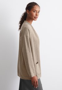 Marc O'Polo LONGSLEEVE - Kardigán - shaded brown melange