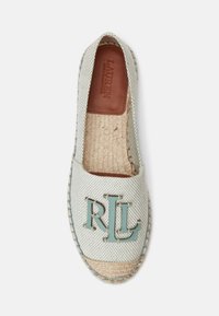Lauren Ralph Lauren CAMERYN III CANVAS & LEATHER ESPADRILLE - Espadrile - soft laurel/ntrl/soft laurel