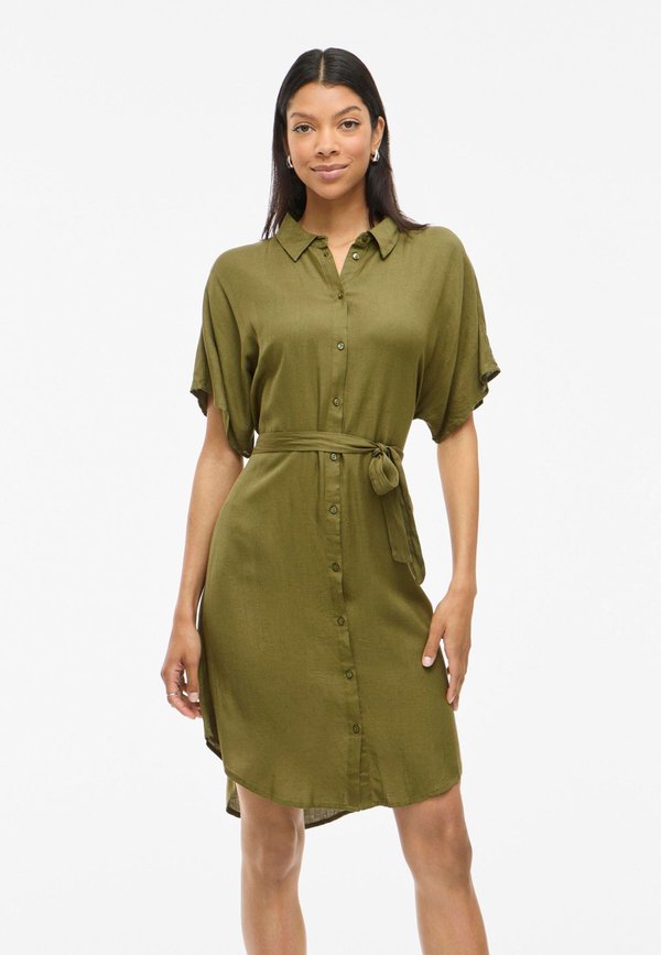 KURZARM - Blusenkleid - capulet olive
