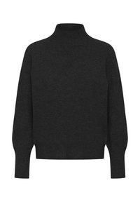 12 THE KNIT HIGH NECK - Maglione - dark grey melange