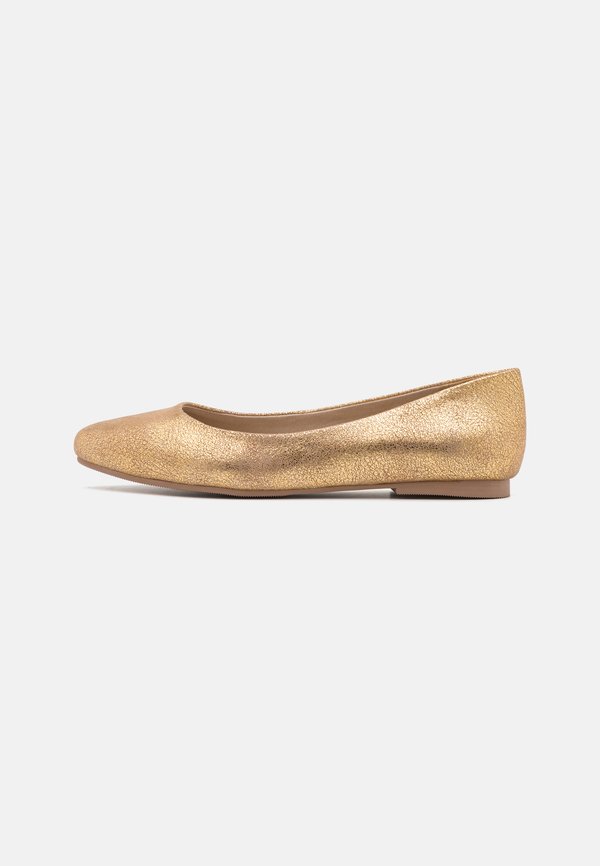 LEATHER - Ballet pumps - gold3