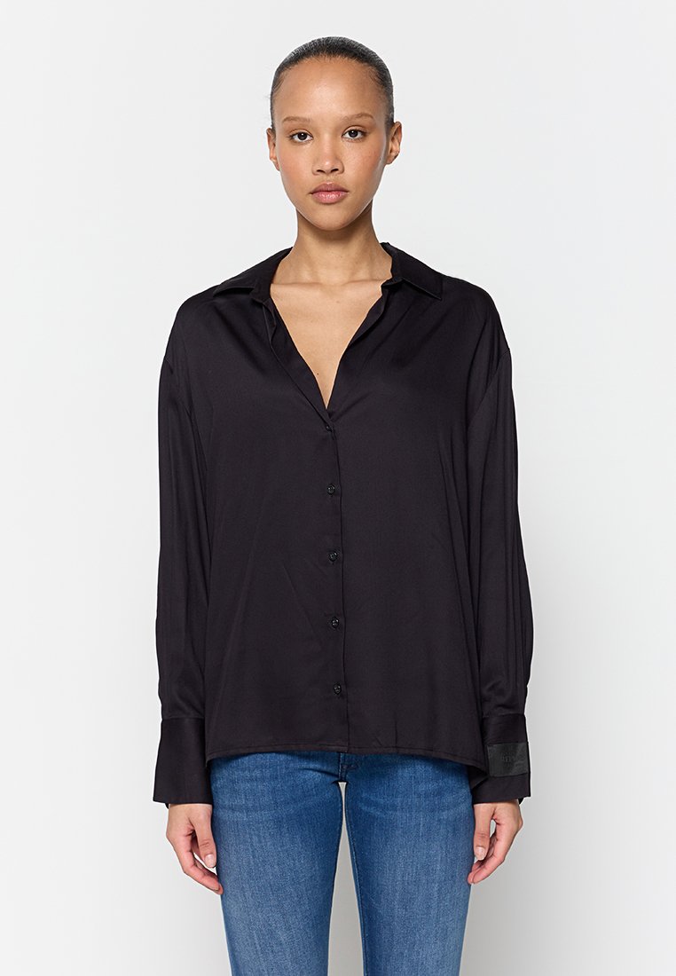Replay Overhemdblouse zwart