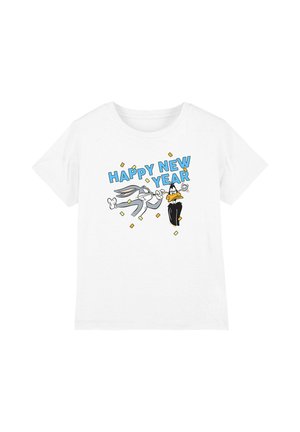 Cotton Soul, LOONEY TUNES HAPPY NEW YEAR DOC BUGS BUNNY UNISEX - Print T-shirt - white