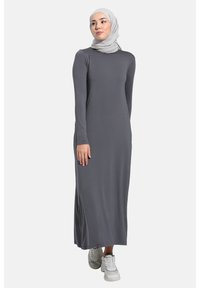 Modanisa CREW NECK REFKA - Maxi-jurk - anthracite