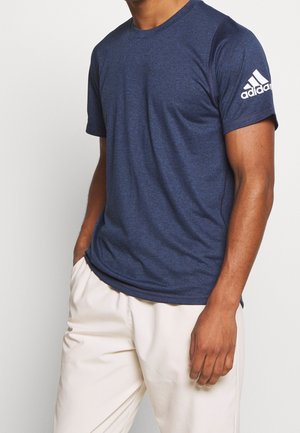 adidas Performance T-Shirt basic - mottled dark blue