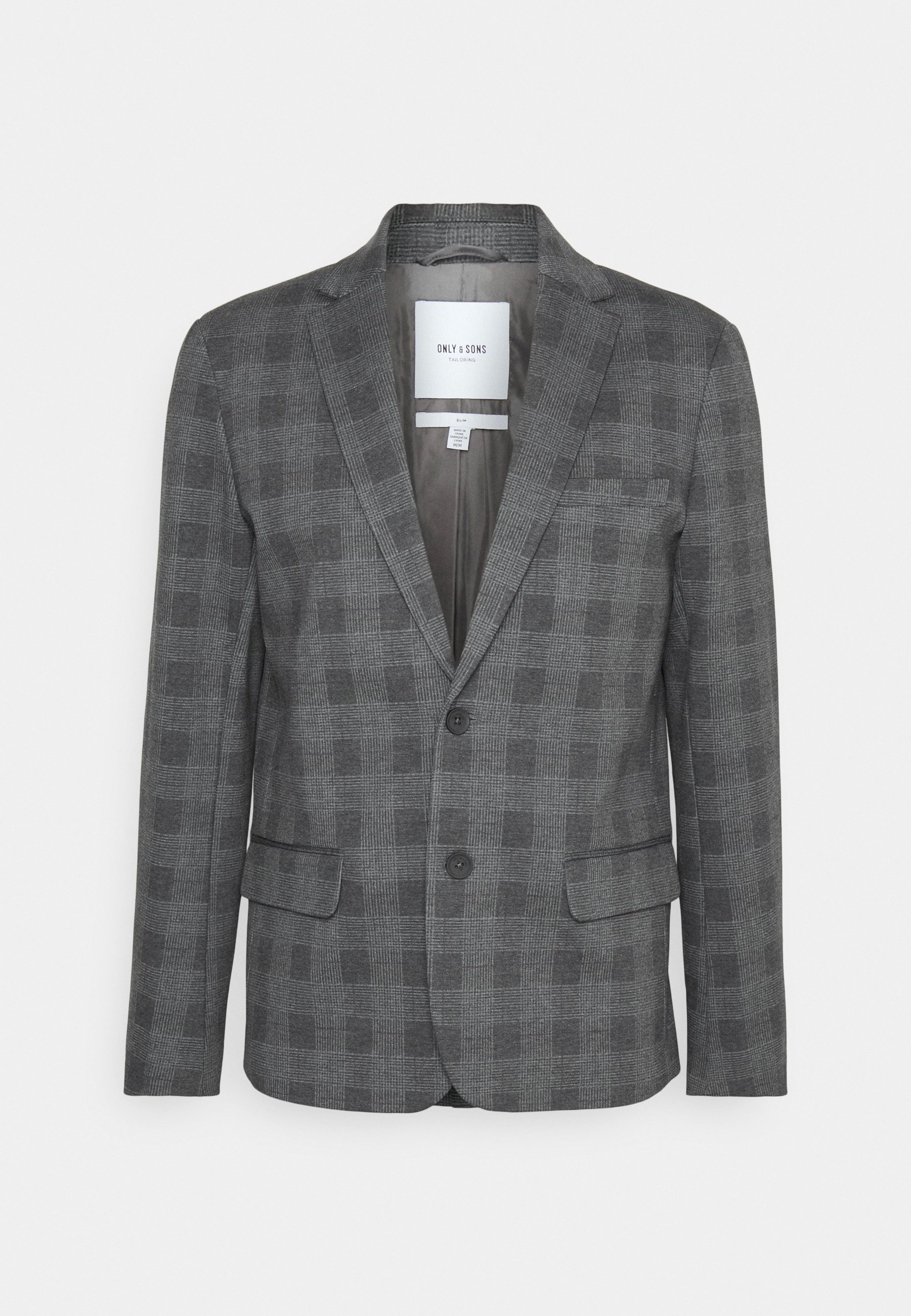 CLANE☆SHADOW CHECK TAILORED JACKET CLANE☆SHADOW CHECK TAILORED JACKET Tagliatore Grey and Blue