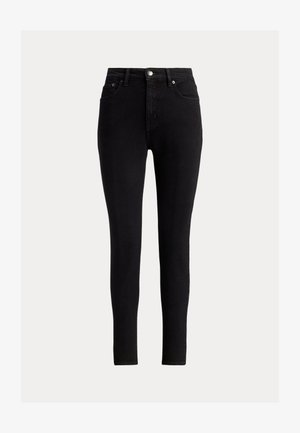 Lauren Ralph Lauren, HIGH RISE SKINNY JEAN - Testhezálló fazon - black wash