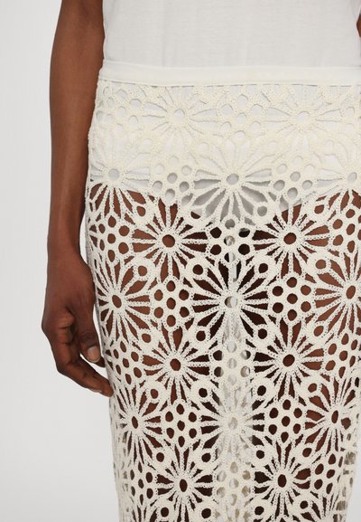 Norma Kamali OBIE LONG SKIRT - Jupe longue - cream