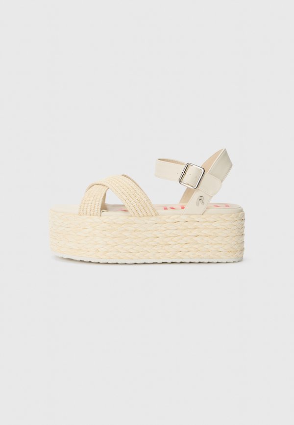 DIANE ROPE - Platform sandals - ivory