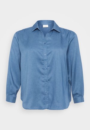 ONLY Carmakoma, CARHASSY SHIRT - Overhemdblouse - dark denim