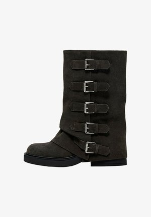 Bershka, Bottes de cowboy / motard - dark grey