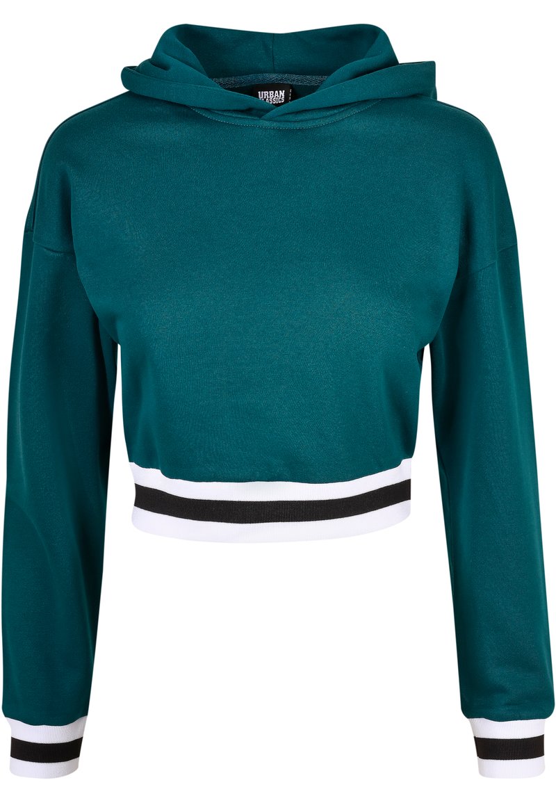 Urban Classics SHORT COLLEGE - Felpa con cappuccio - jasper