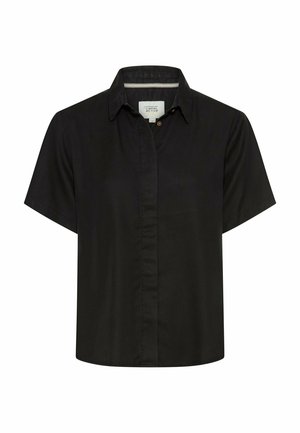 camel active, KURZARM BLUSE MIT KENTKRAGEN - Hemdbluse - caviar