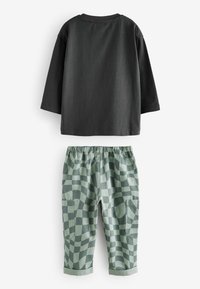 Next SET - Top s dlhým rukávom - blue checkerboard
