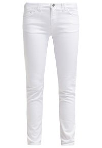 Vita denimjeans med slim-fit design, fem fickor, subtila hårdvarudetaljer och slät textur. Klassisk, mångsidig look.