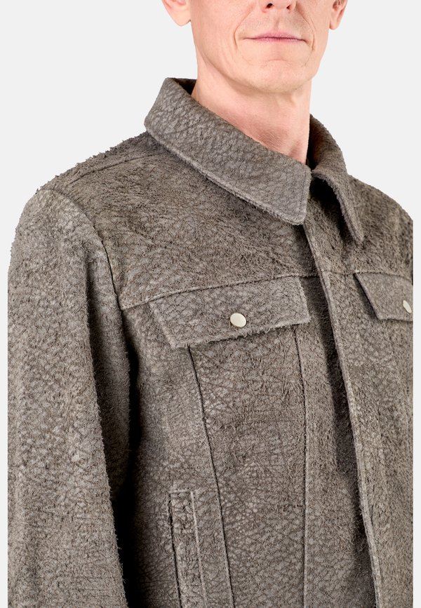 Leather jacket - mittelgrau3