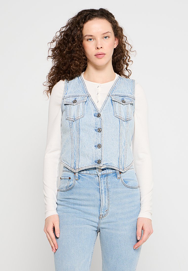 Abercrombie & Fitch Bodywarmer lichtblauw Abercrombie & Fitch Bodywarmer lichtblauw