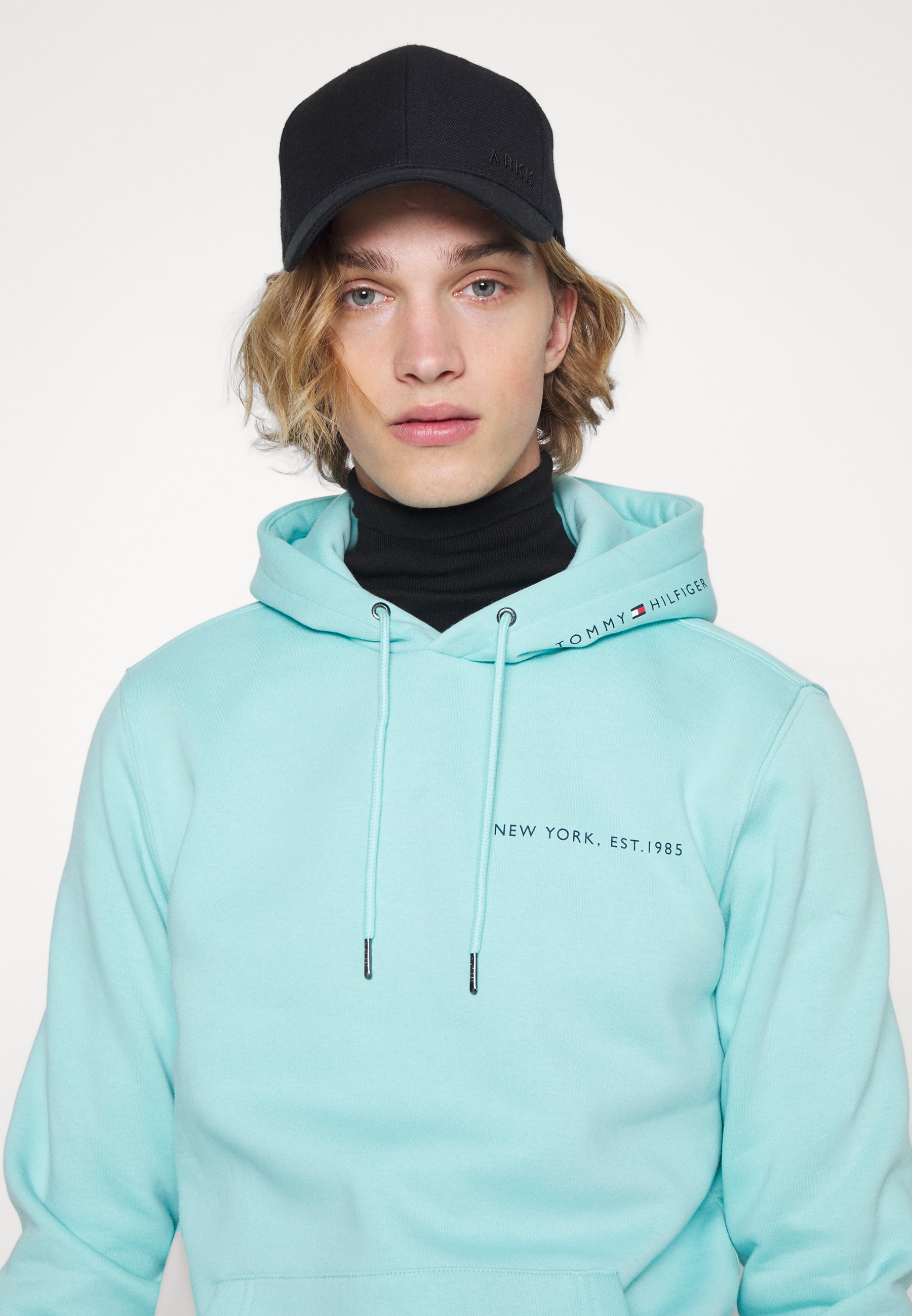 tommy hilfiger teal hoodie