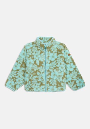 LIKE ELECTRICIT - Fleecejas - olive/turquoise