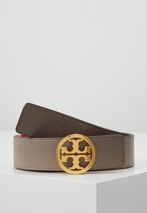 REVERSIBLE LOGO BELT - Cintura - gray heron/red apple/gold-coloured