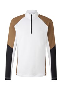 FIRST LAYER BERKAN - Maglietta a manica lunga - weiß/braun