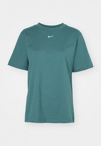 TEE - Jednoduché tričko - vintage green/white