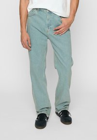DEF KANT STRAIGHT FIT  - Traperice ravnih nogavica - sand blue denim