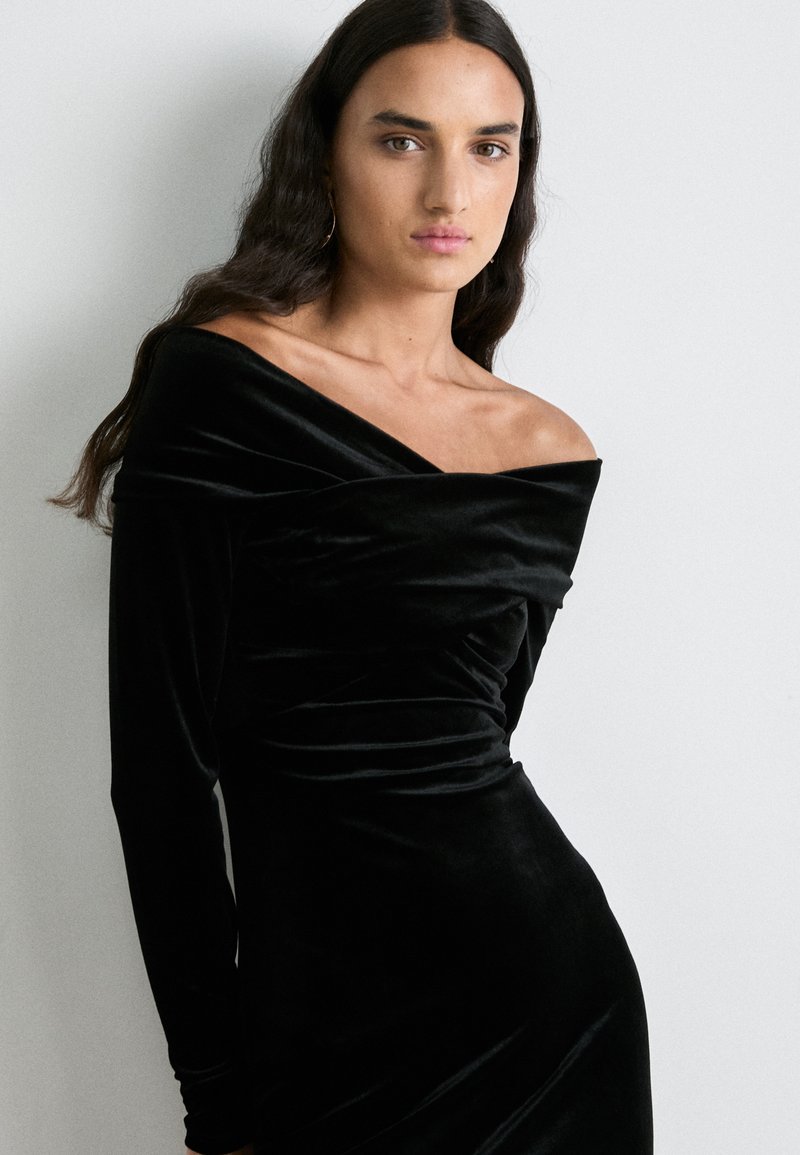 all saints black velvet dress ALLSAINTS Lana Velvet Dress
