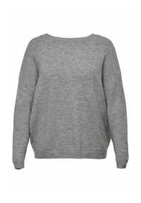 ONLY Carmakoma Strikkegenser - light grey melange