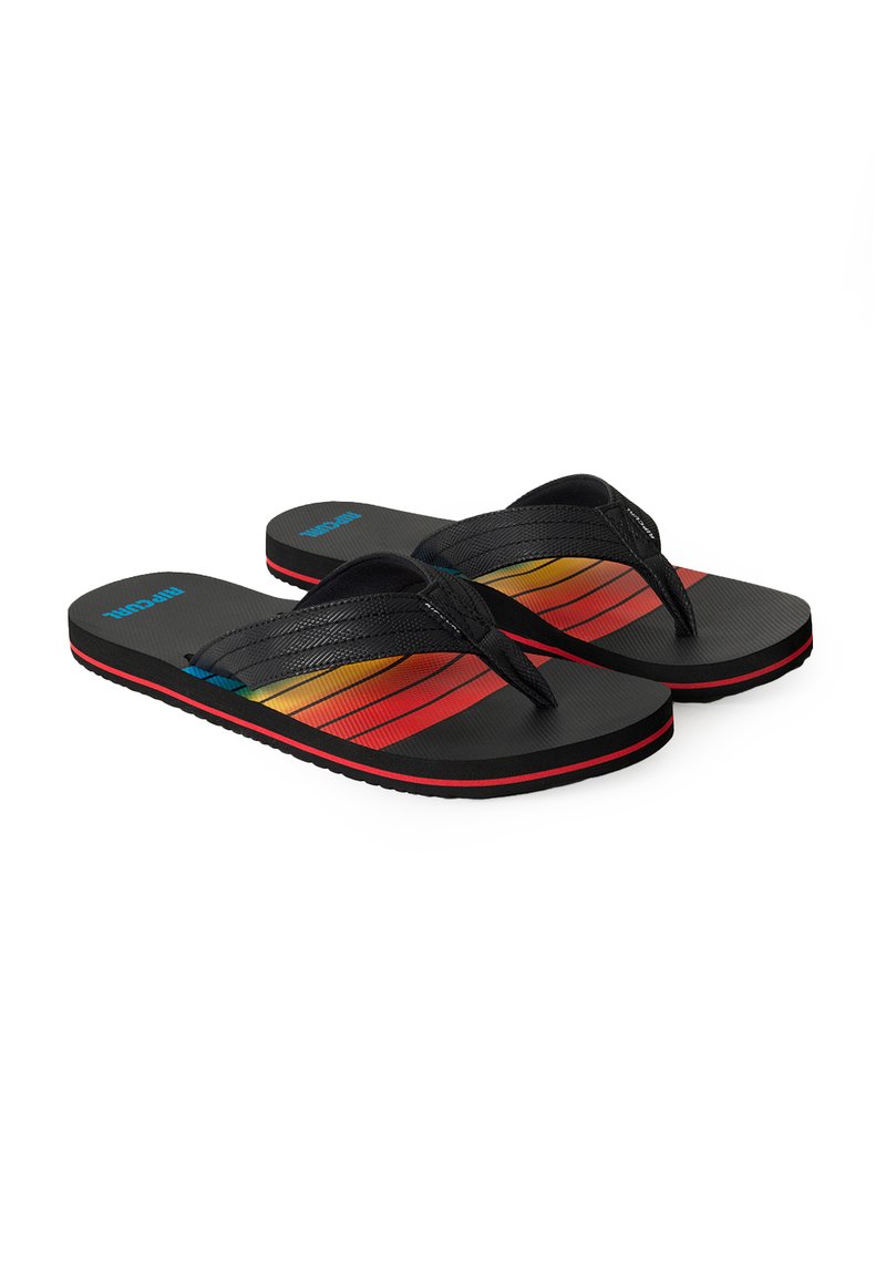 Rip Curl RIPPER BLOOM OPEN - Pool slides - black red