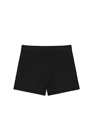 Massimo Dutti, TEXTURED KNIT SHORTS - Shorts - black
