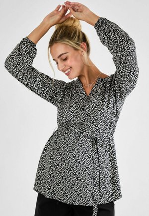 MATERNITY FIT - LONG SLEEVE PRINTED  - Blus - black
