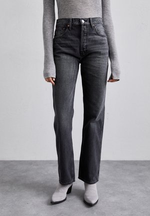 Straight leg jeans - black denim