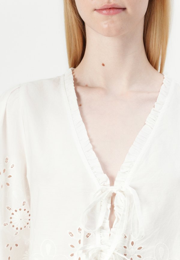 ONLMIFFY TIE - Blouse - cloud dancer4