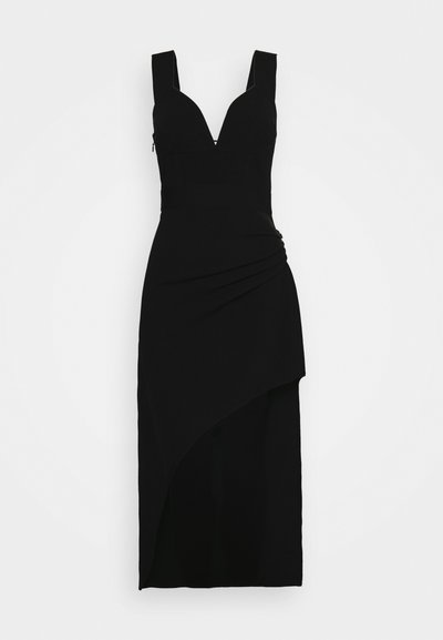 Hervé Léger DRAPED MILANO HIGH LOW GOWN - Robe fourreau - black