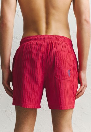 Next, REGULAR FIT - VERTICAL TEXTURED SWIM SHORTS 5{DQ}  . - Plavecké šortky - coral pink