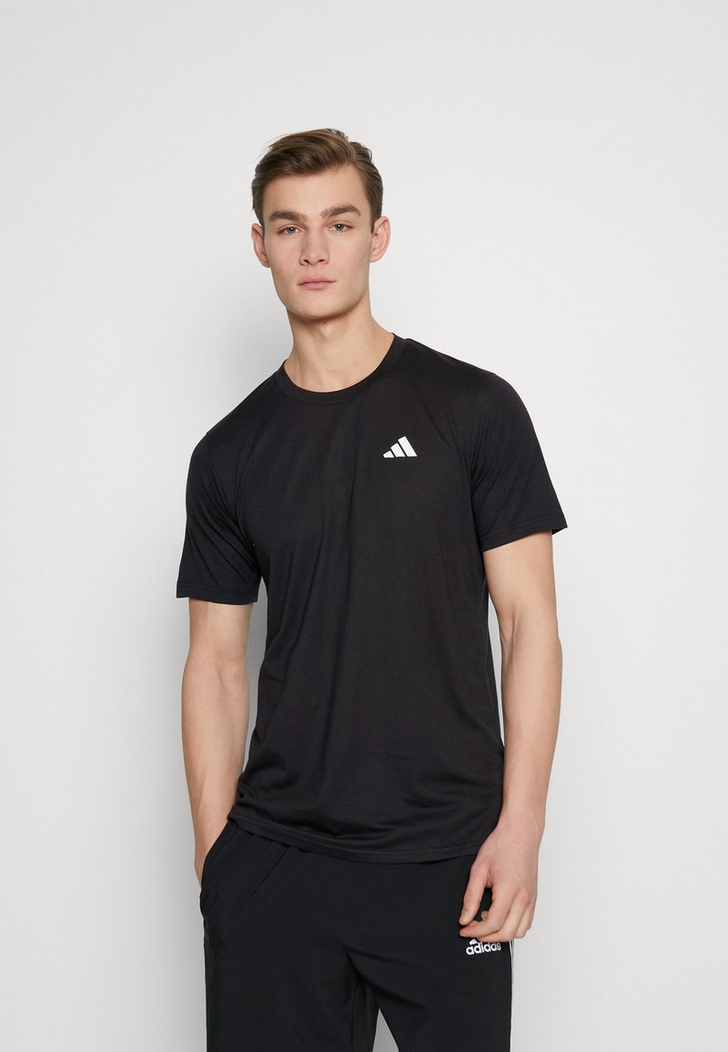 adidas Performance - TRAIN ESSENTIALS FEELREADY - Sport T-Shirt - black/white, Vergrößern