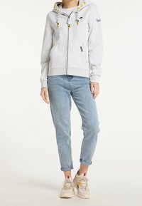 Schmuddelwedda Felpa con zip - white